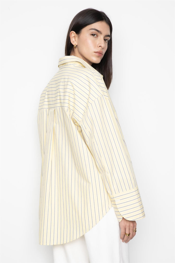 Nell Shirt Lt Yellow Stripe
