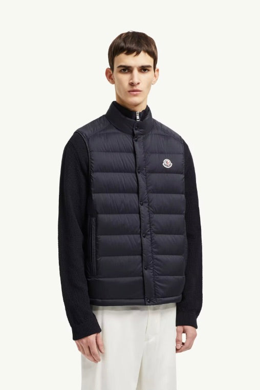 MONCLER Barthe Down Vest Navy Blue - Dale