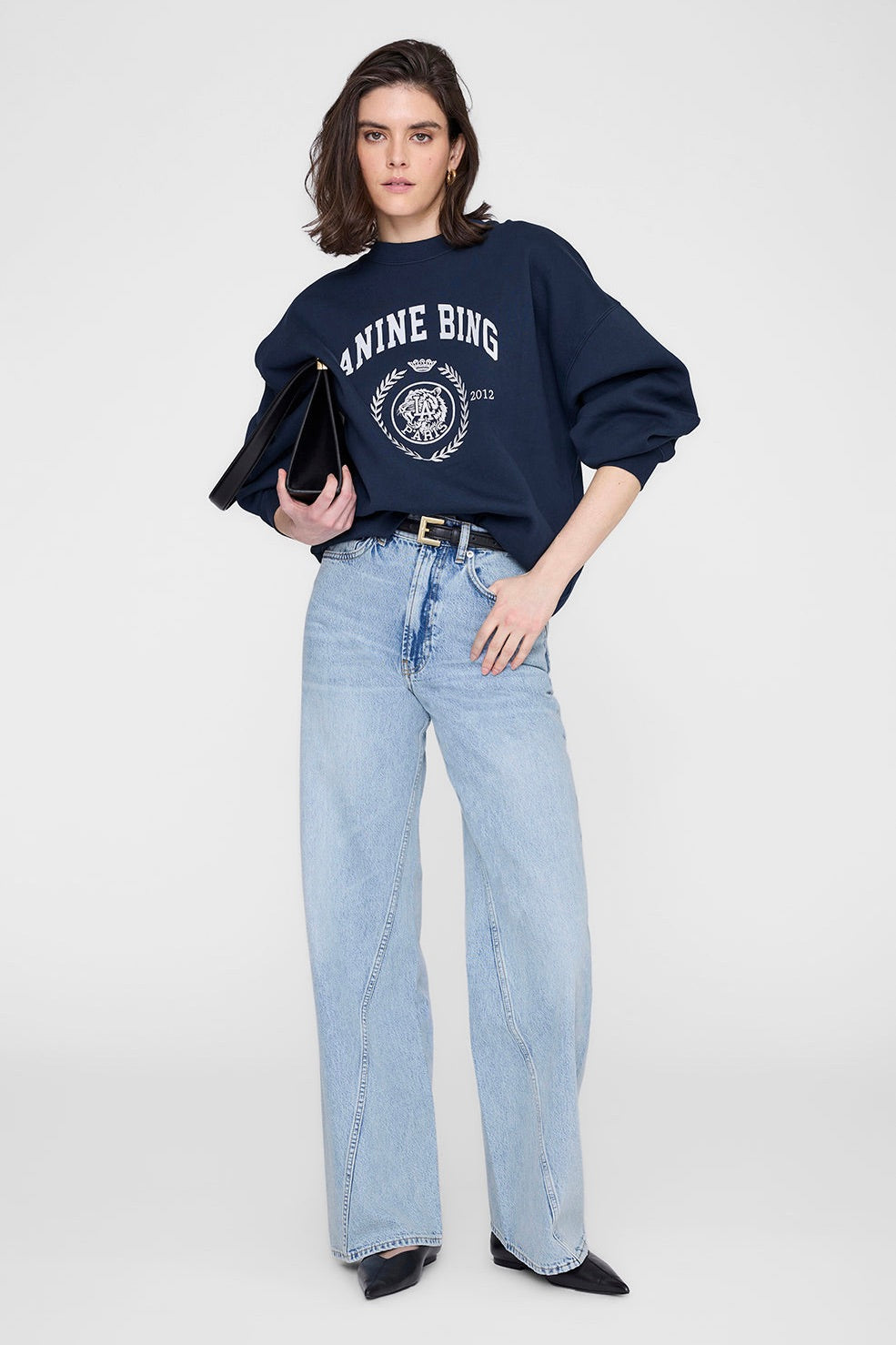ANINE BING Miles Sweatshirt Collegiate Dark Navy - Dale
