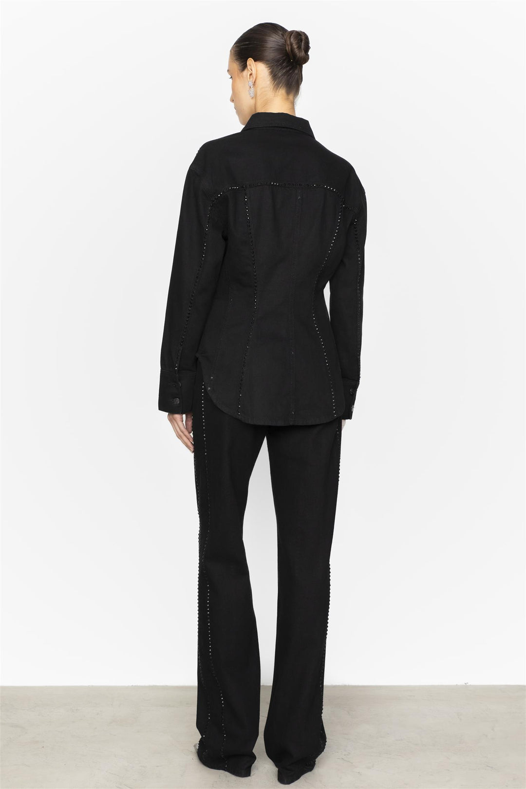 Eloise Embellished Shirt Black