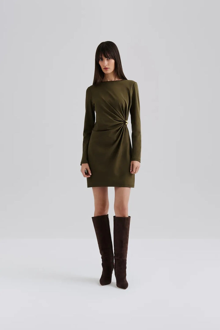 Mailey Jersey Embellished Mini Dress