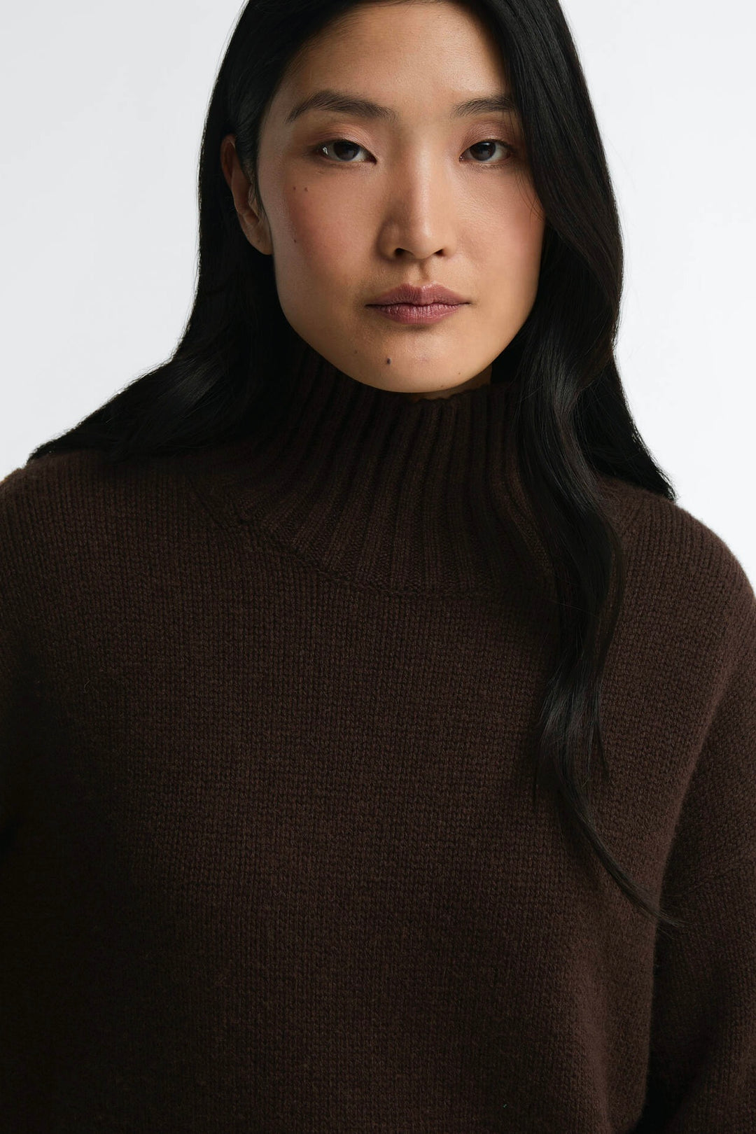 Woodhouse Cashmere-Blend Funnel Neck Jumper Rustic