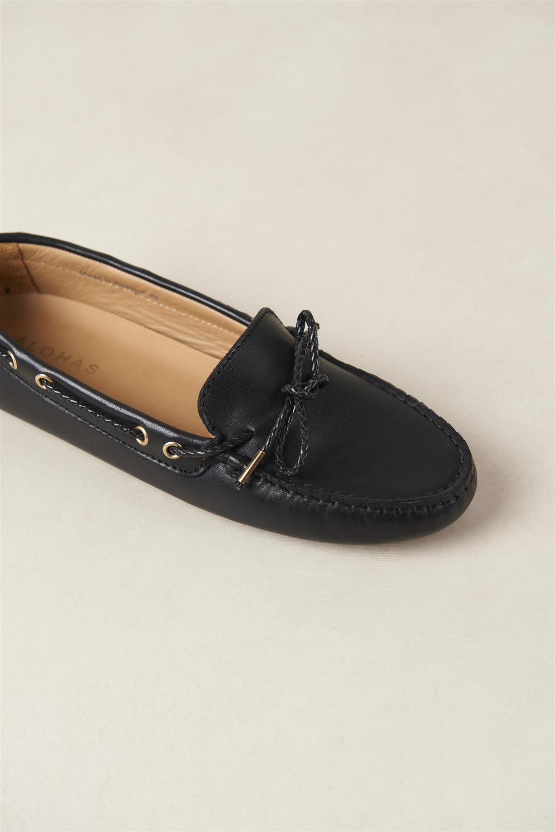 Romeo Black Leather Loafers