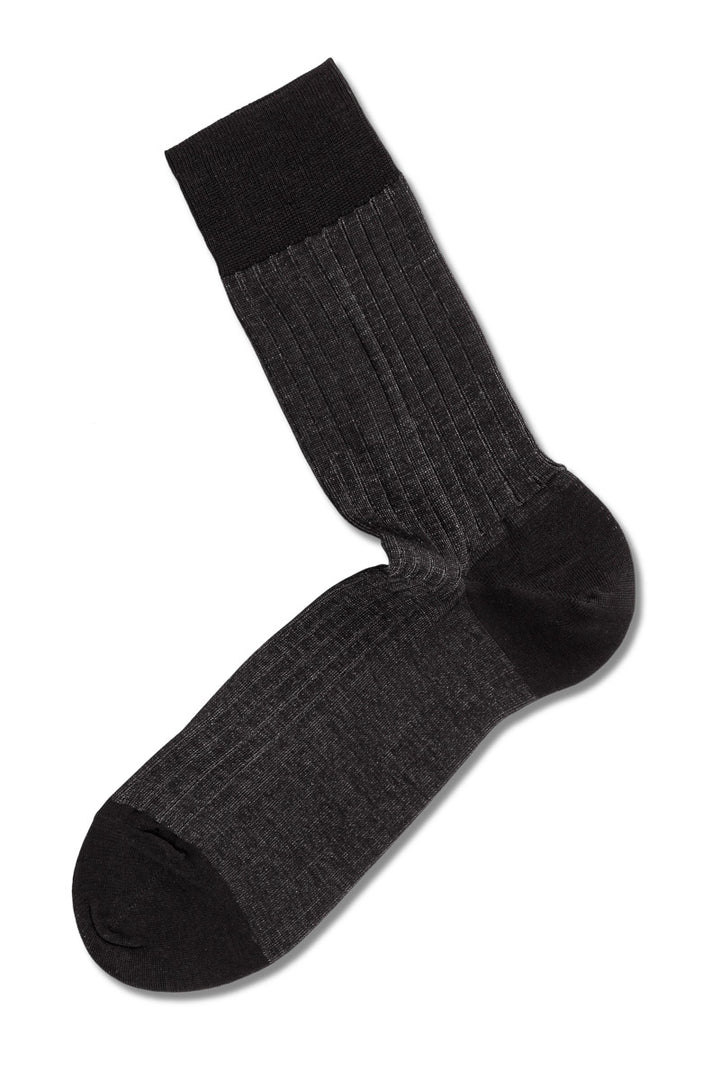 Eton Merc.Cotton Rib Bi-Colour Black/Grey 41-45