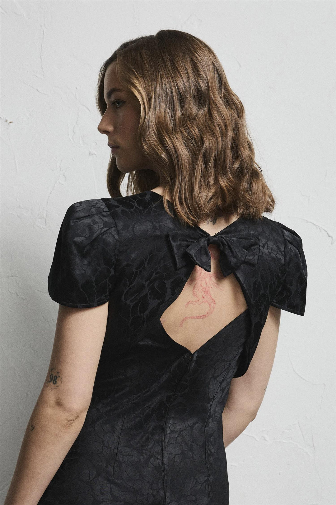Gene Jacquard Dress Black