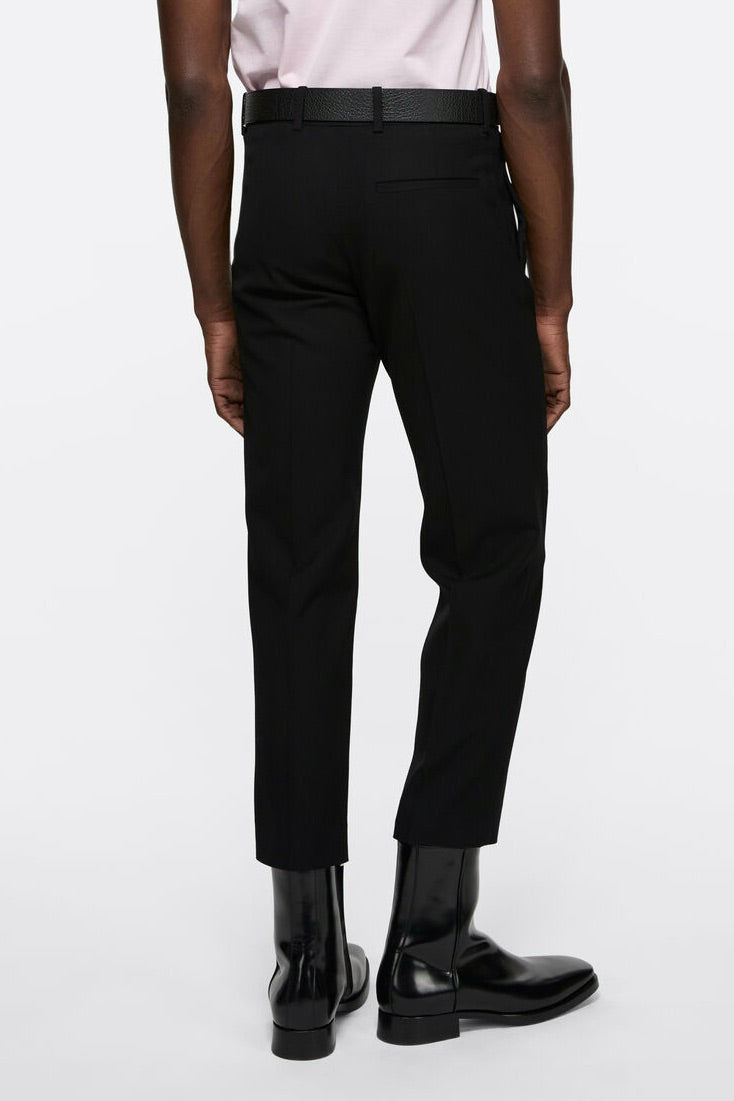 Cropped Tailored Trousers Black