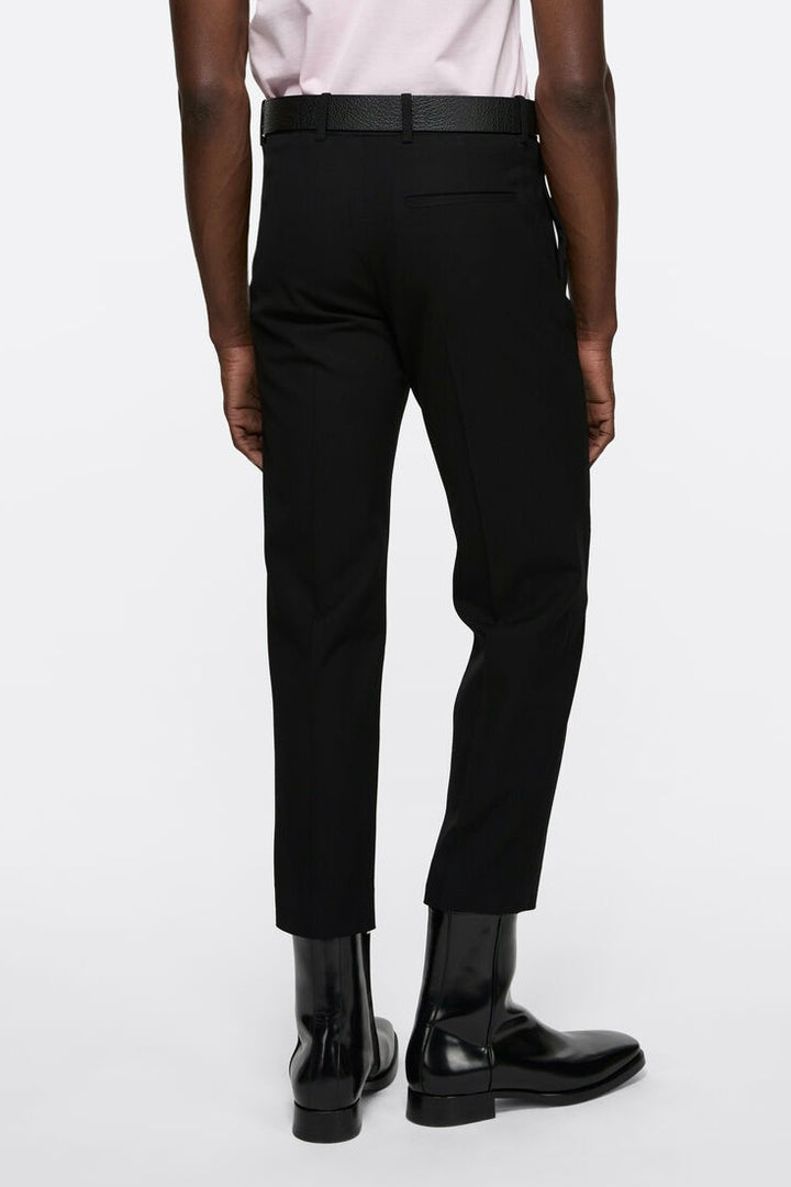 Cropped Tailored Trousers Black