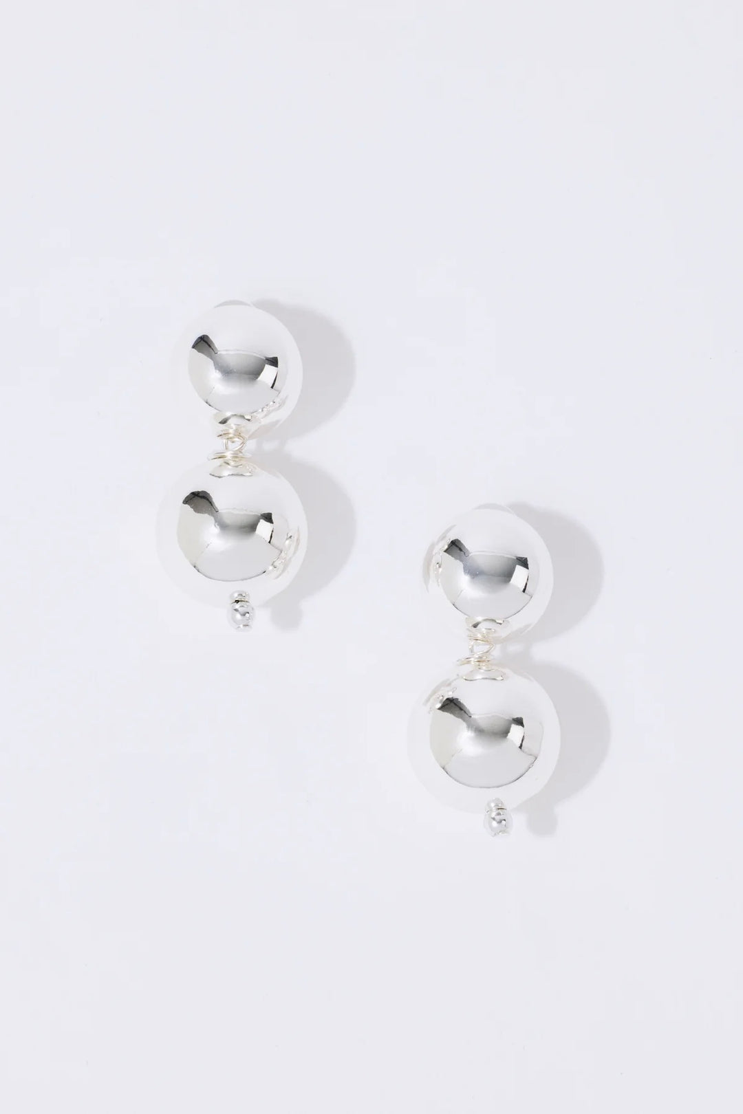 Silver Sphere Studs