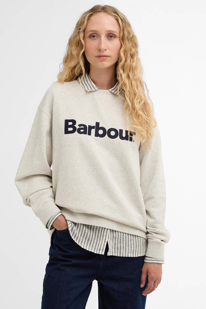 BARBOUR Hartland Crewneck Cloud Marl - Dale