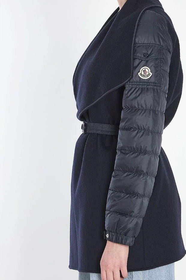 Wool Blend Down Cape