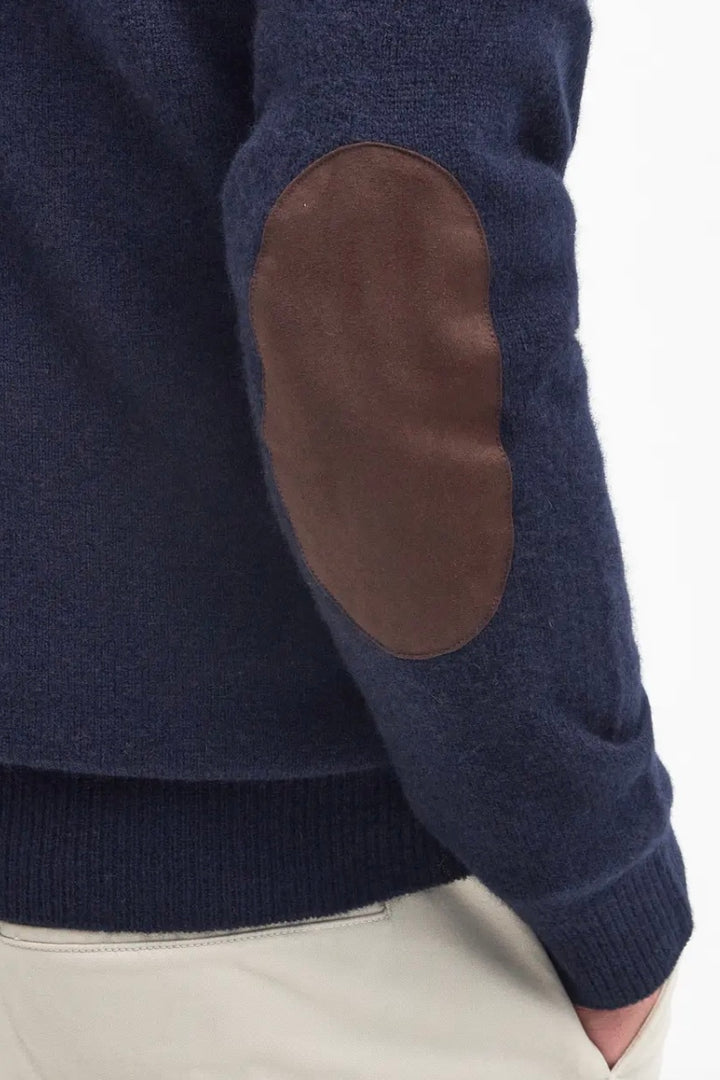 Essential Elbow Patch Jumper Navy