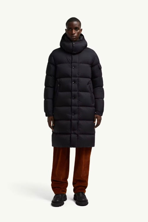 Hanoverian Hooded Long Down Jacket Black