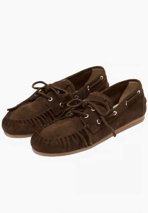 Rowan Suede Brown Leather Loafers