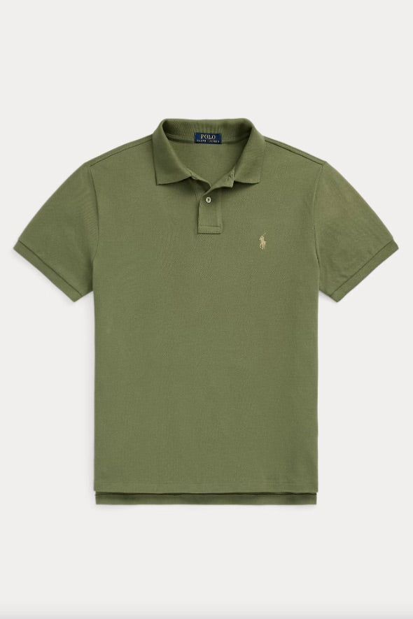 Custom Slim Fit Mesh Polo Shirt Garden Trail