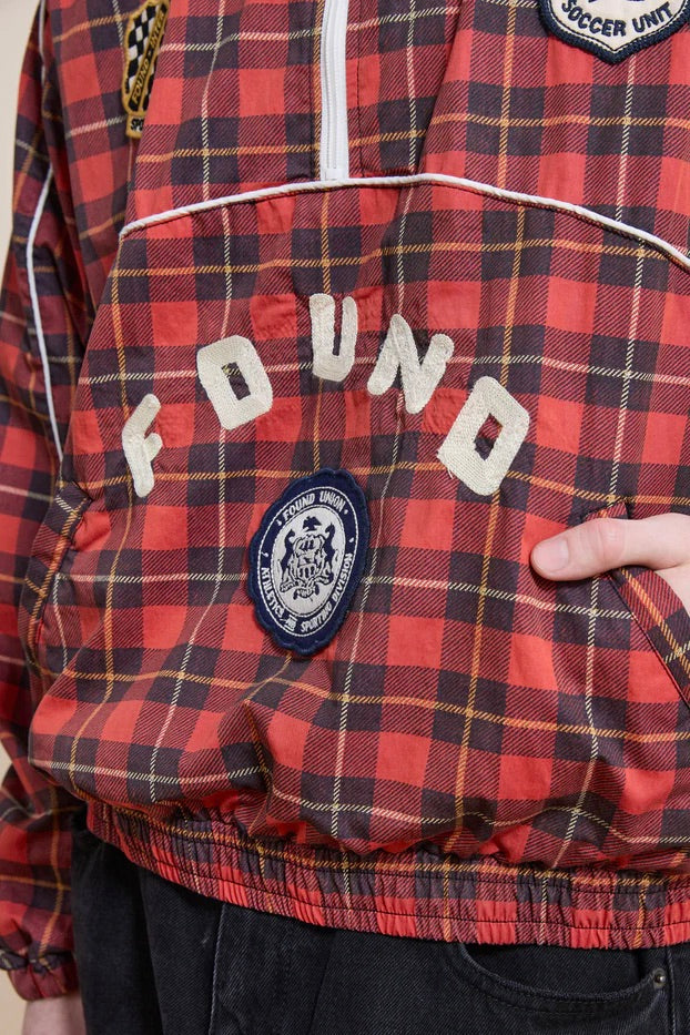 Red Plaid Track Jacket