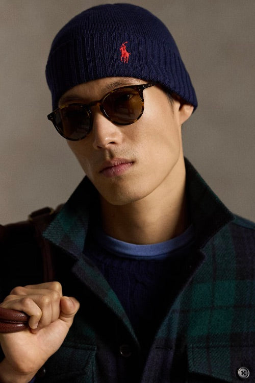 Signature Pony Wool Beanie Hunter Navy