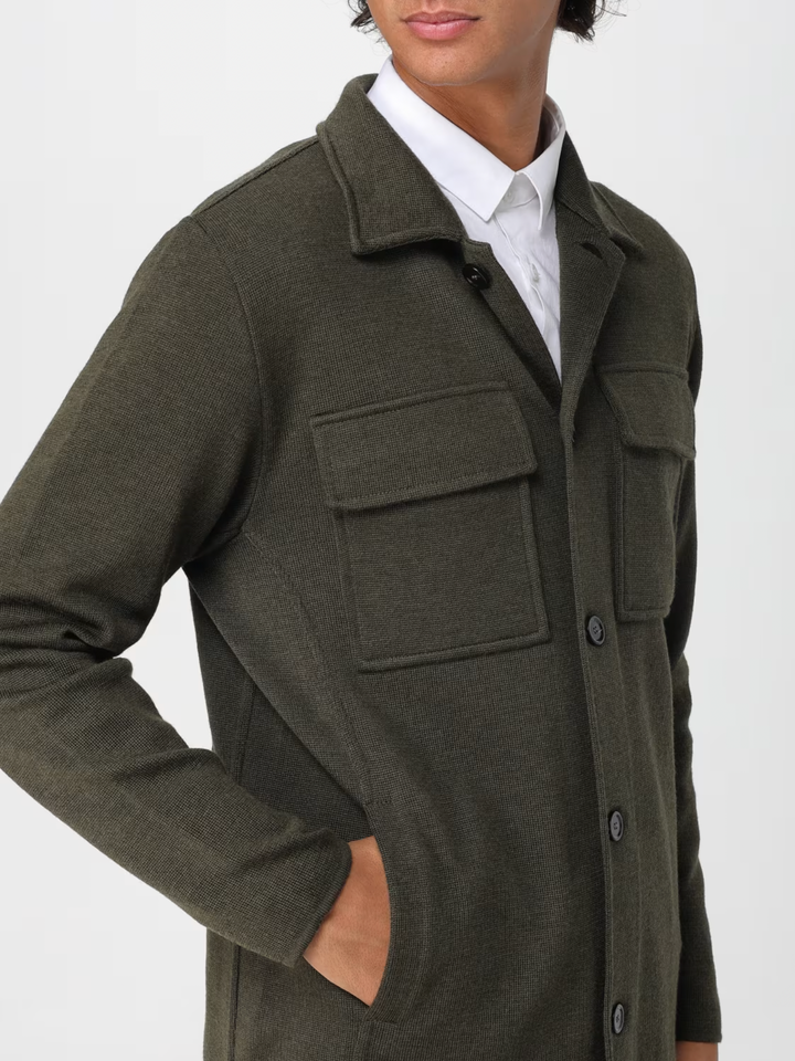 Knit Jacket Virgin Wool Green