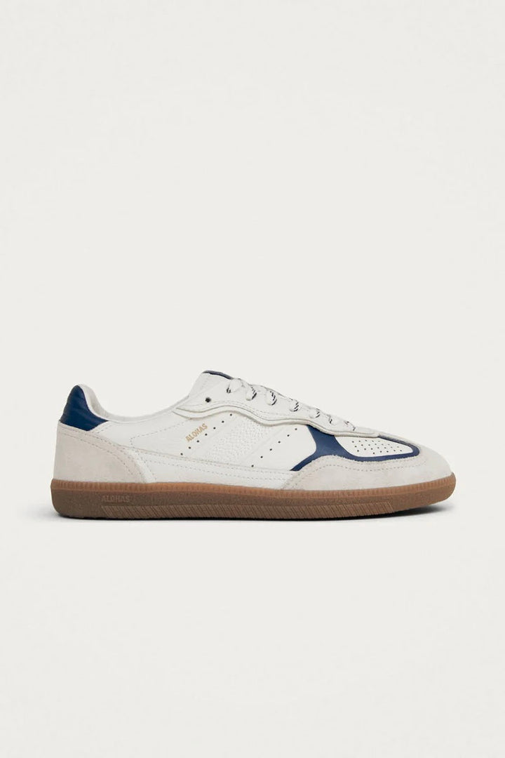 Tb.490 Rife Grain White Navy Leather Sneakers