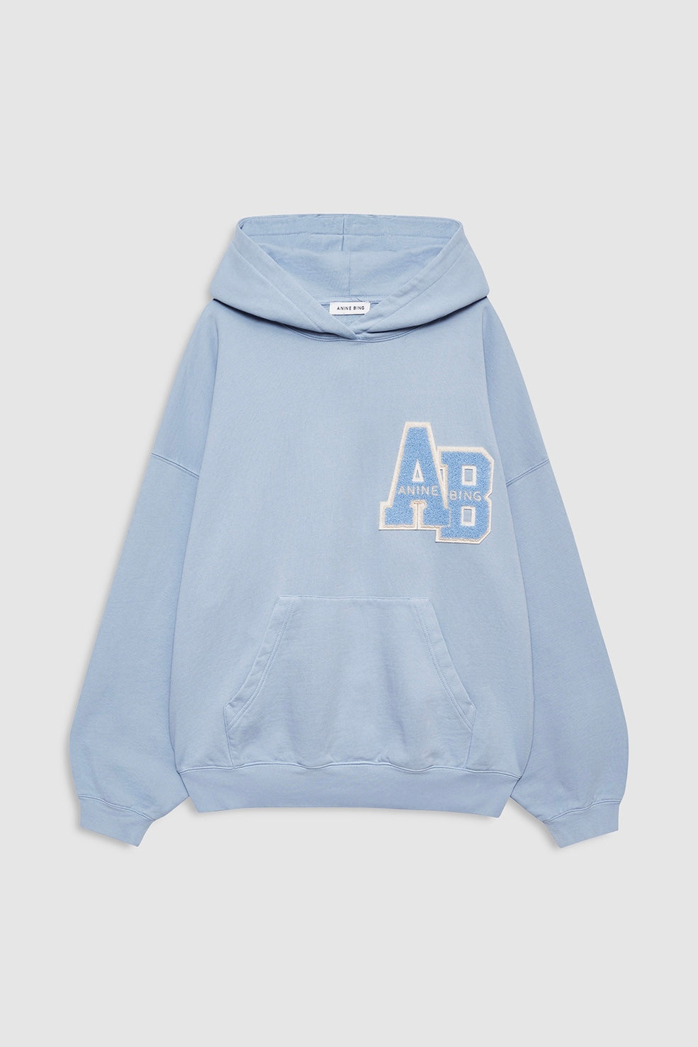 Harvey Sweatshirt Letterman Washed Light Blue