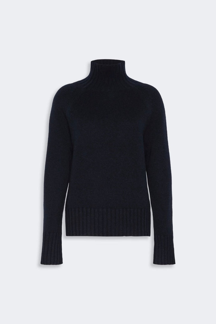 Wool and Cashmere Polo-neck Sweater Ultramarine