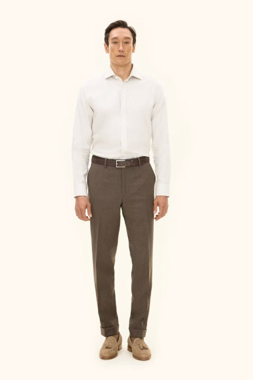 Dandy Turn Up Trousers Beige