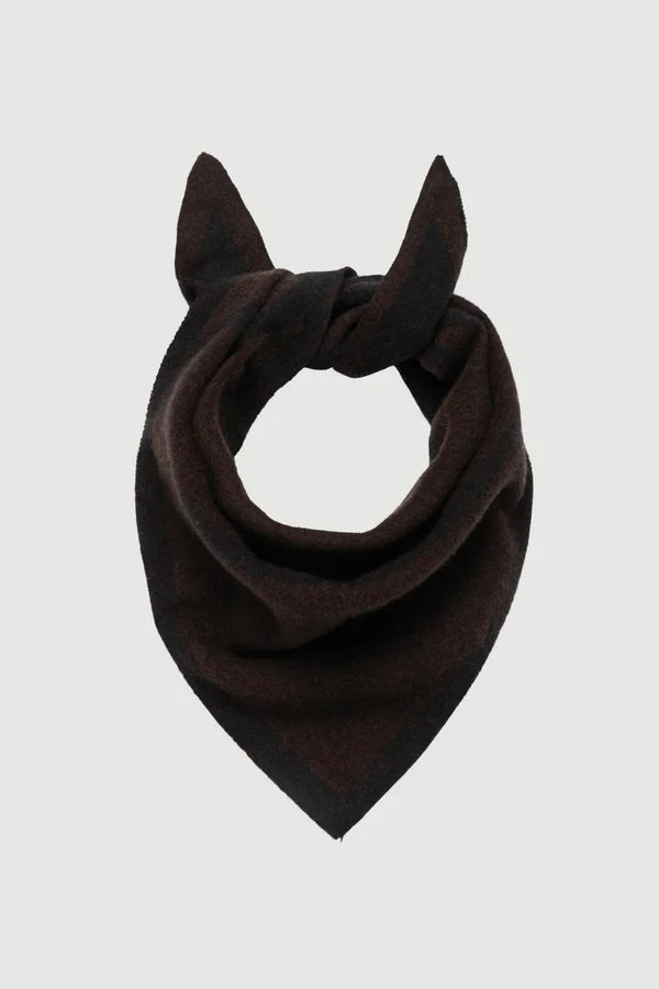 Triangle Scarf Small Tobacco/Black