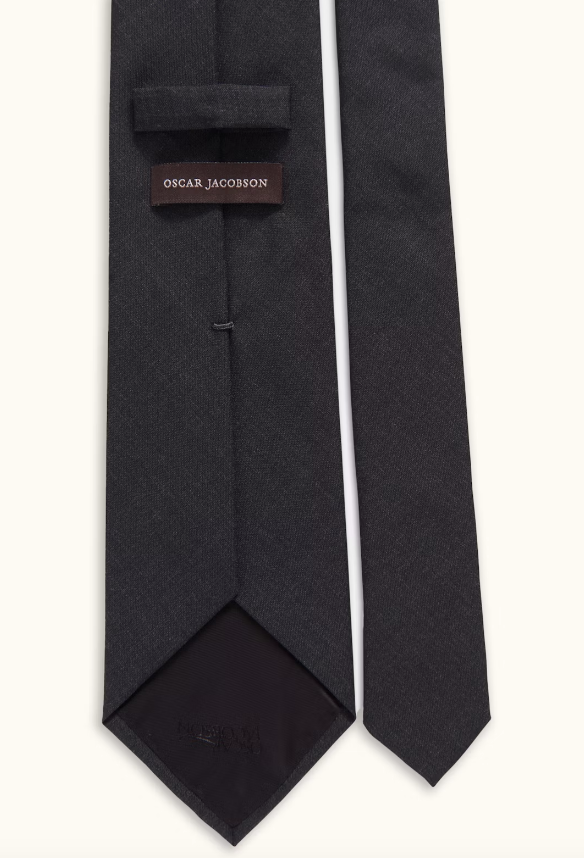 OSCAR JACOBSON Wool Tie Black - Dale