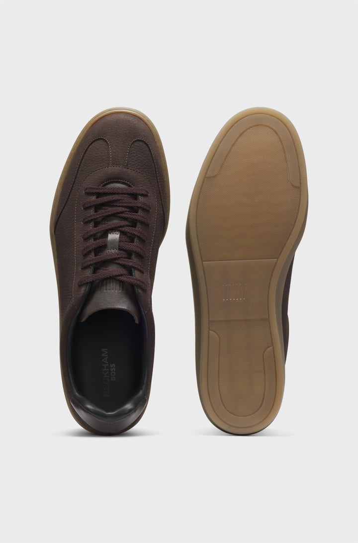 Beckham Zarek_Tenn_nblt_DB Leather Sneakers Dark Brown