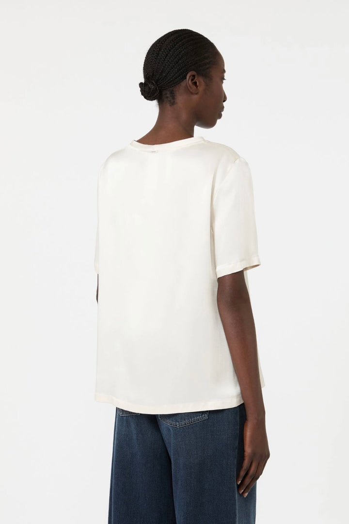 Viscose Satin Blouse Ivory
