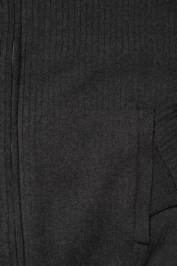 POLO RALPH LAUREN Full Zip Sweater Dark Granite Heather - Dale