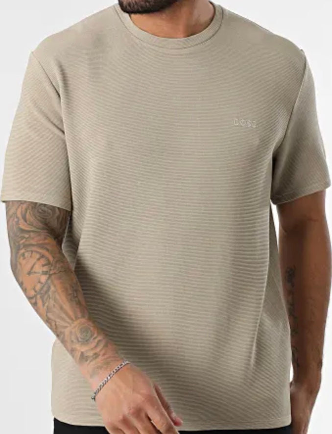 Rib T-Shirt Light Beige