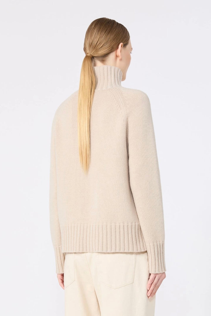 Wool and Cashmere Polo-neck Sweater Albino