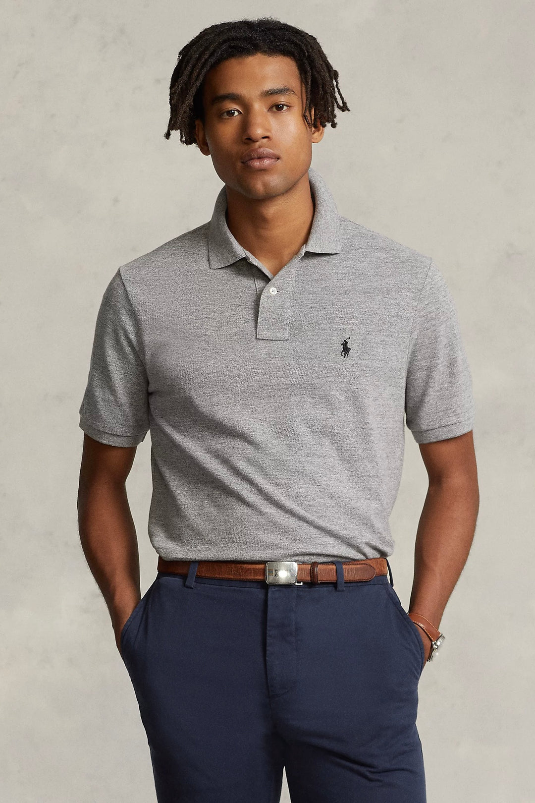 POLO RALPH LAUREN The Iconic Mesh Polo Shirt Canterbery Heather - Dale