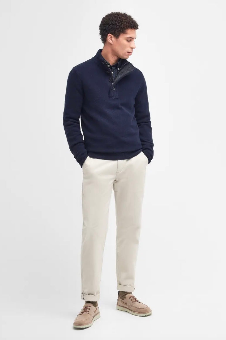 Essential Elbow Patch Jumper Navy
