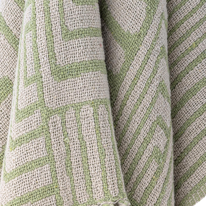 Velva Throw, Green, Recycled Cotton