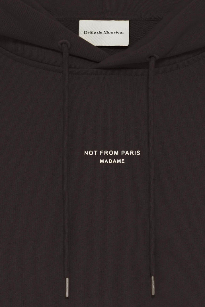 Le Hoodie Slogan Classique Dark Brown