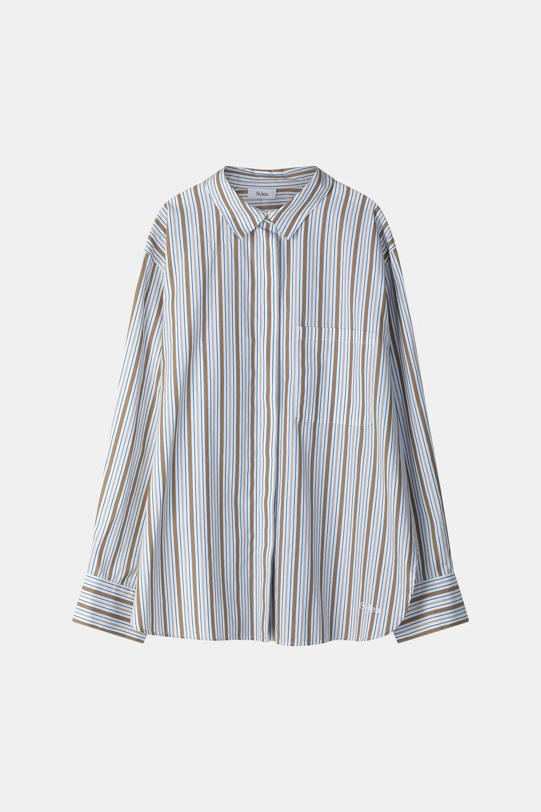 Jansell Shirt Taupe Stripe