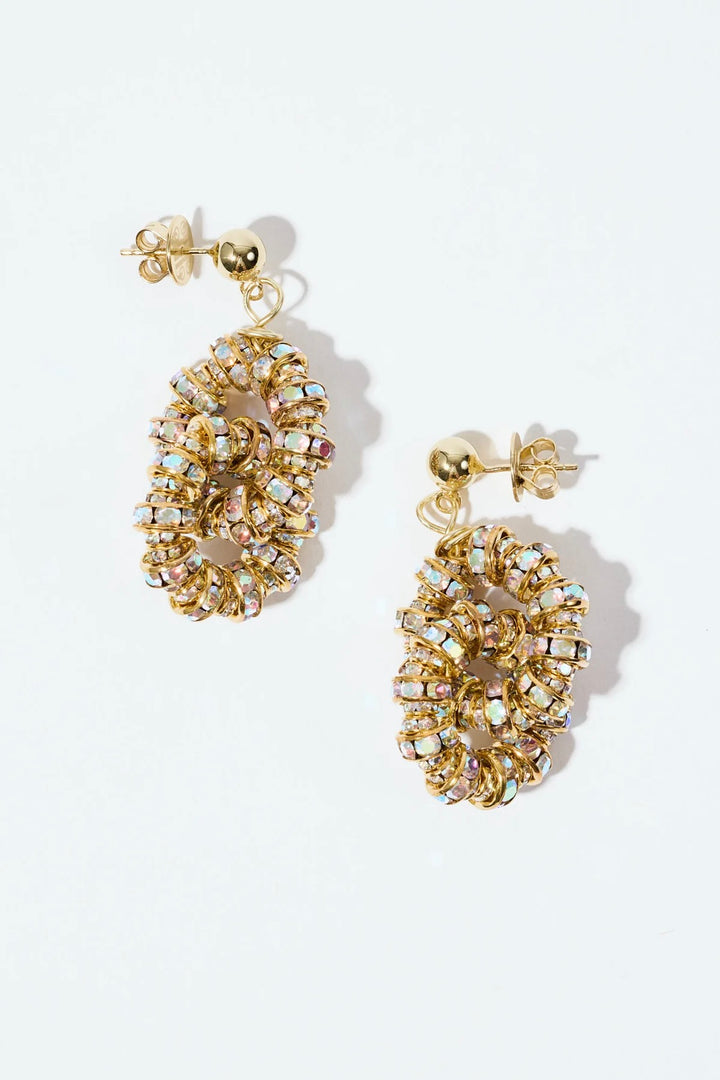 Tiny Tires Earrings Gold