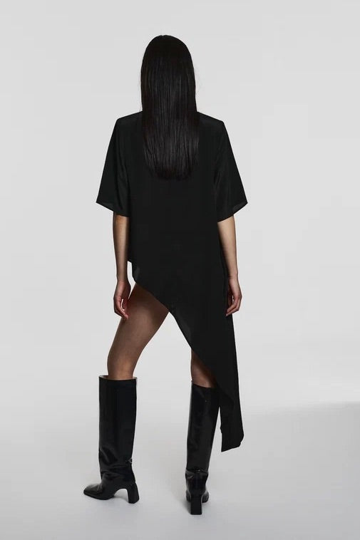 Lyngen Silk Top Black