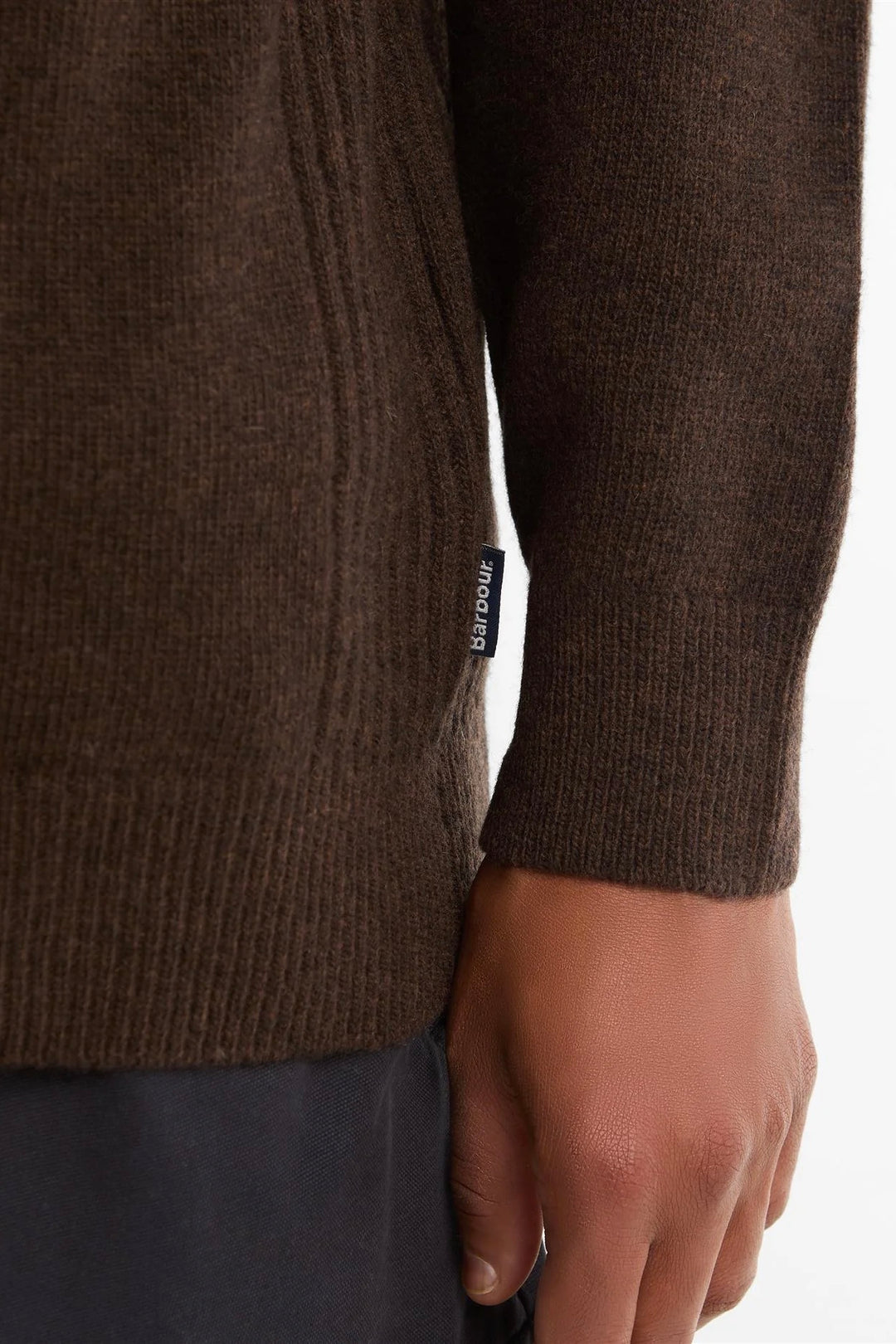 Barbour Holden Half Zip Dark Oak