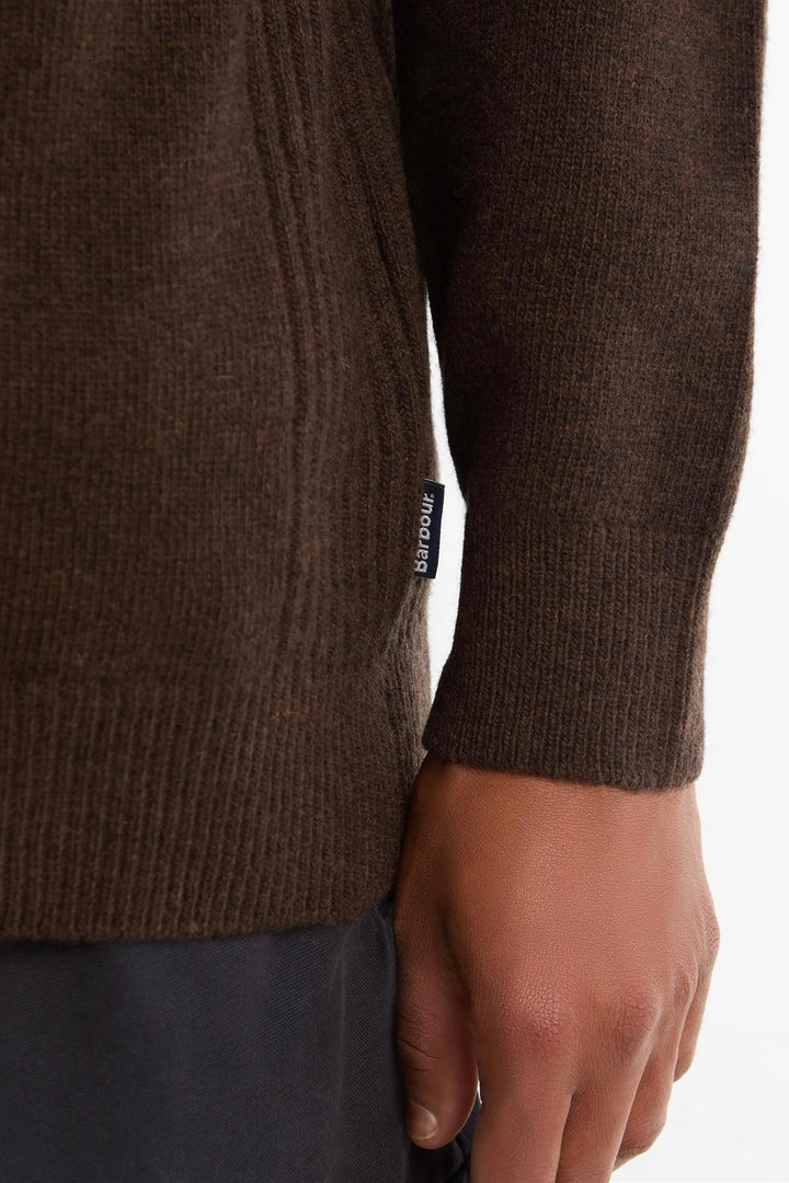 Barbour Holden Half Zip Dark Oak