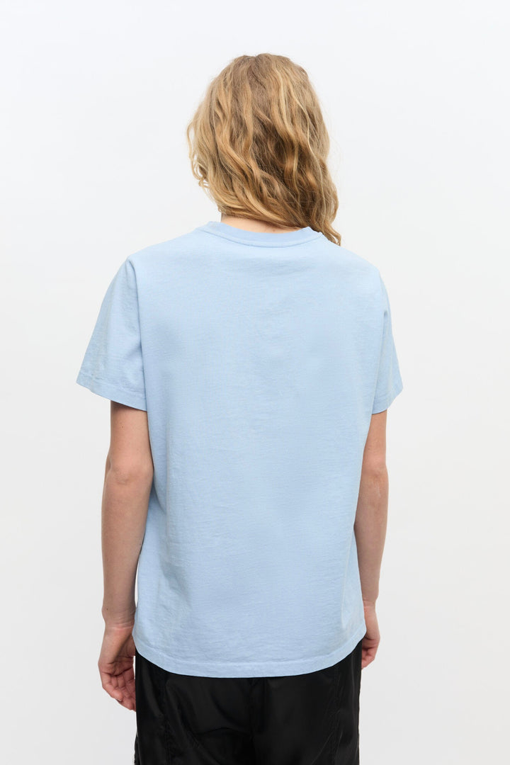 Basic Cotton Jersey Animals Relaxed T-shirt Chambray Blue