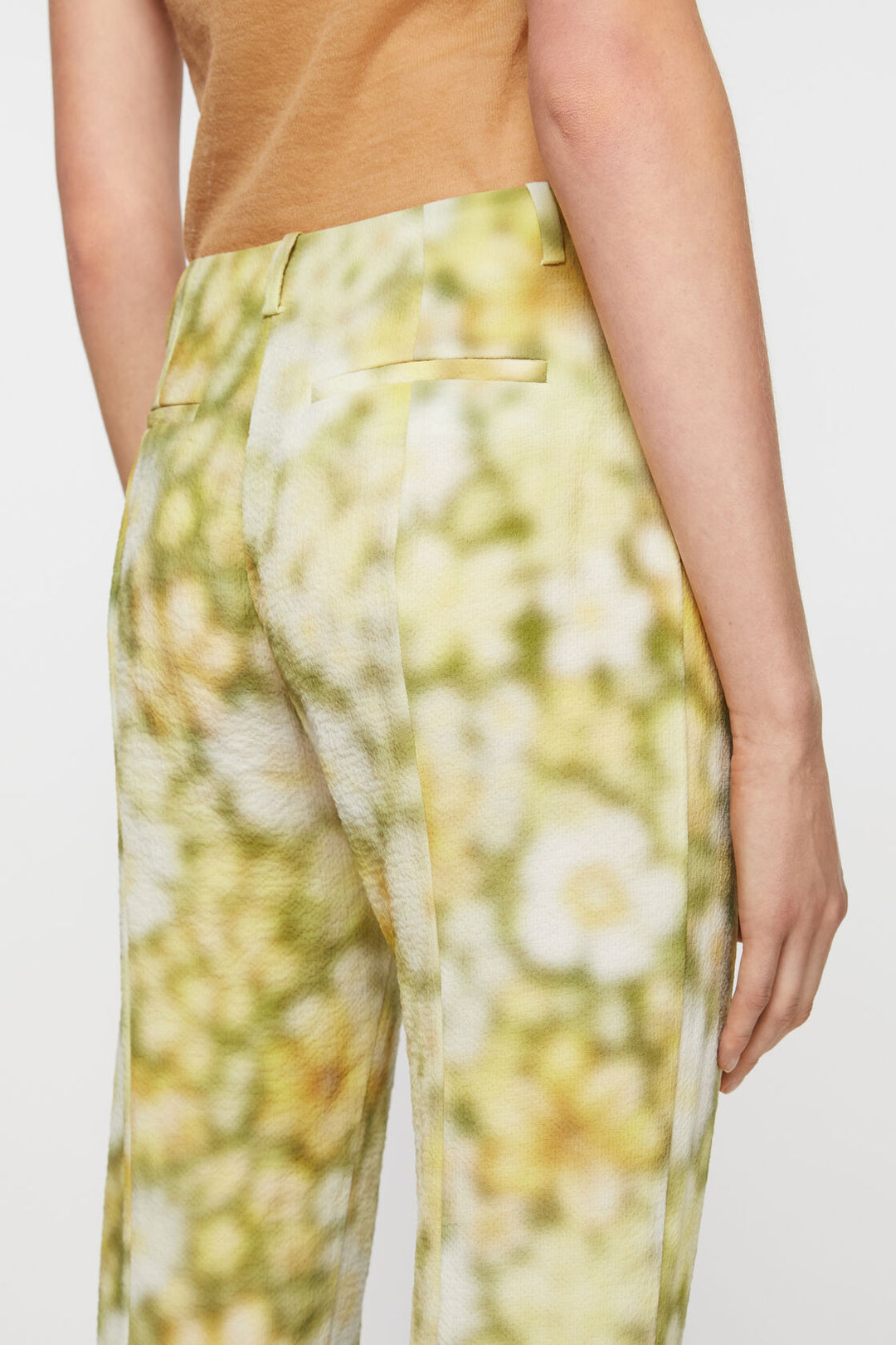 FLUID PRINT TROUSERS - GREEN MULTI