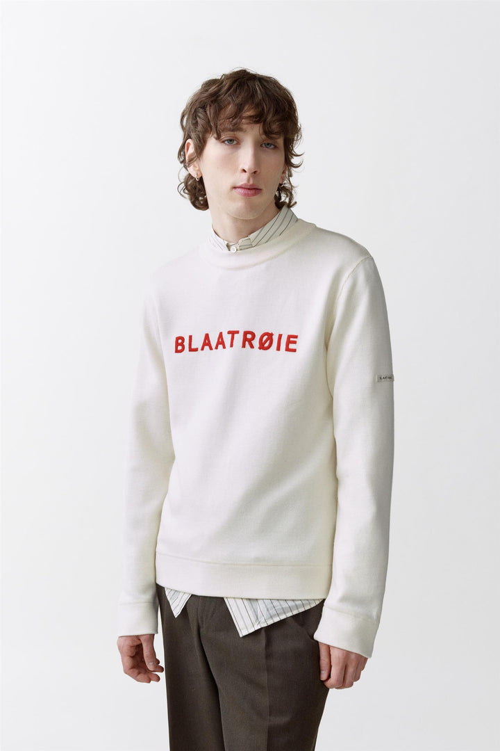 Blaatrøie No. 1 Offwhite with Red Embroidery