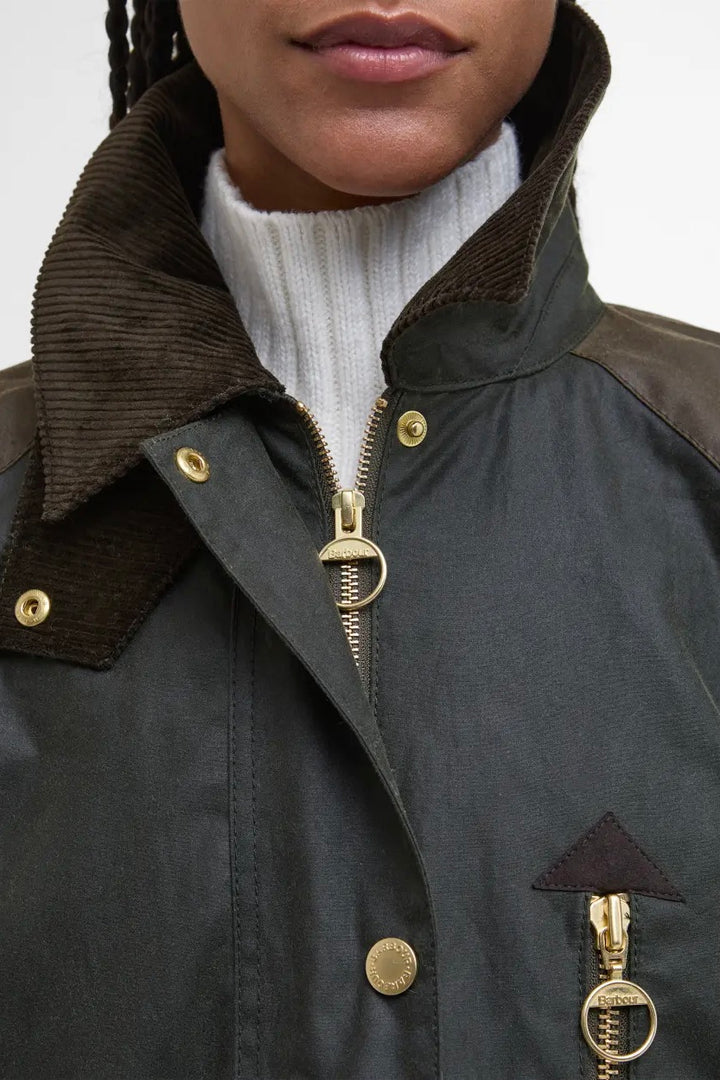 Barbour Evette Wax Jacket Ancient Olive
