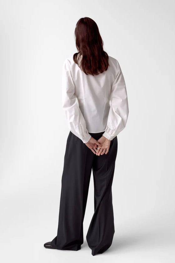 AKS LABEL Velora Poplin Shirt White - Dale
