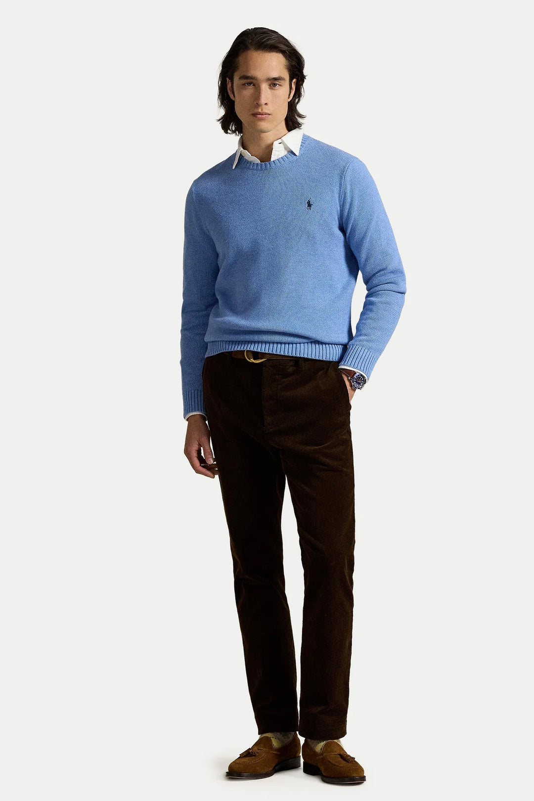 Long Sleeve Cotton Jumper Soft Royal Heather