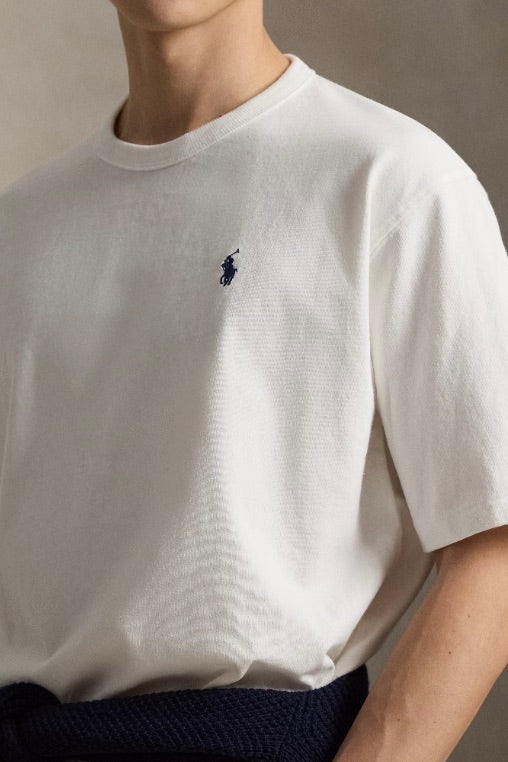 Relaxed Fit Jersey Crewneck T-Shirt White