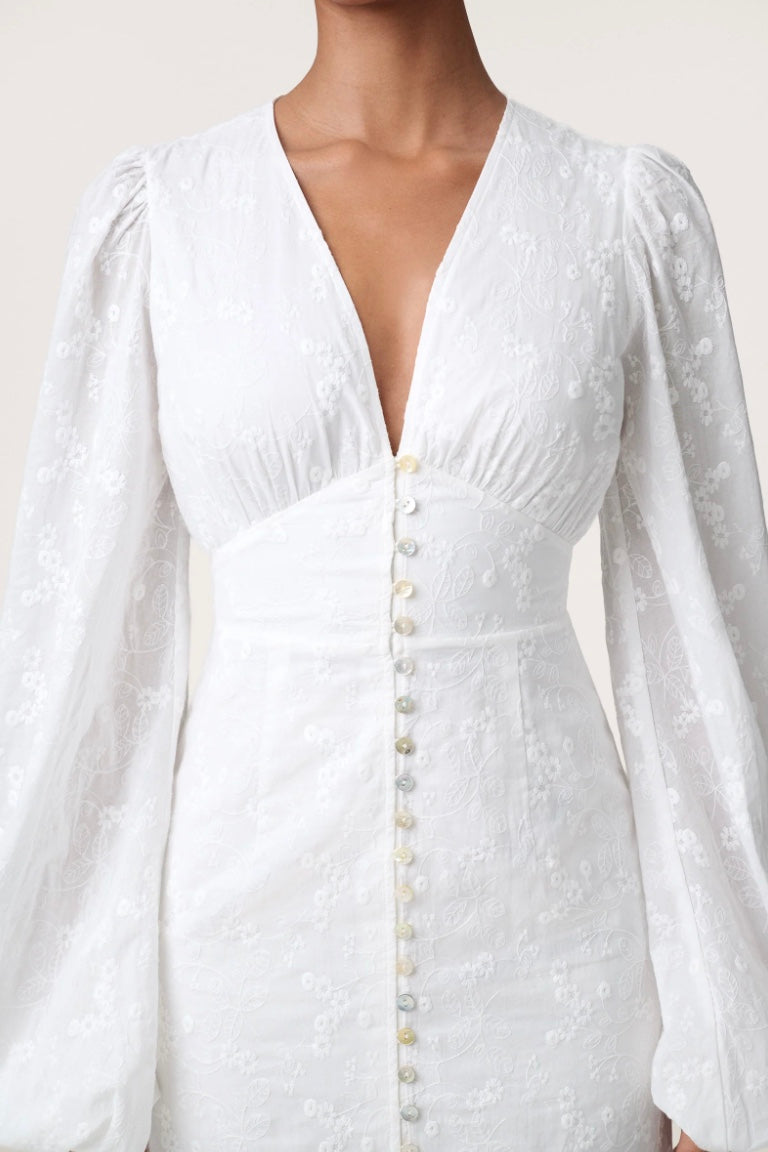 ADOORE Positano Dress White Embroidery - Dale