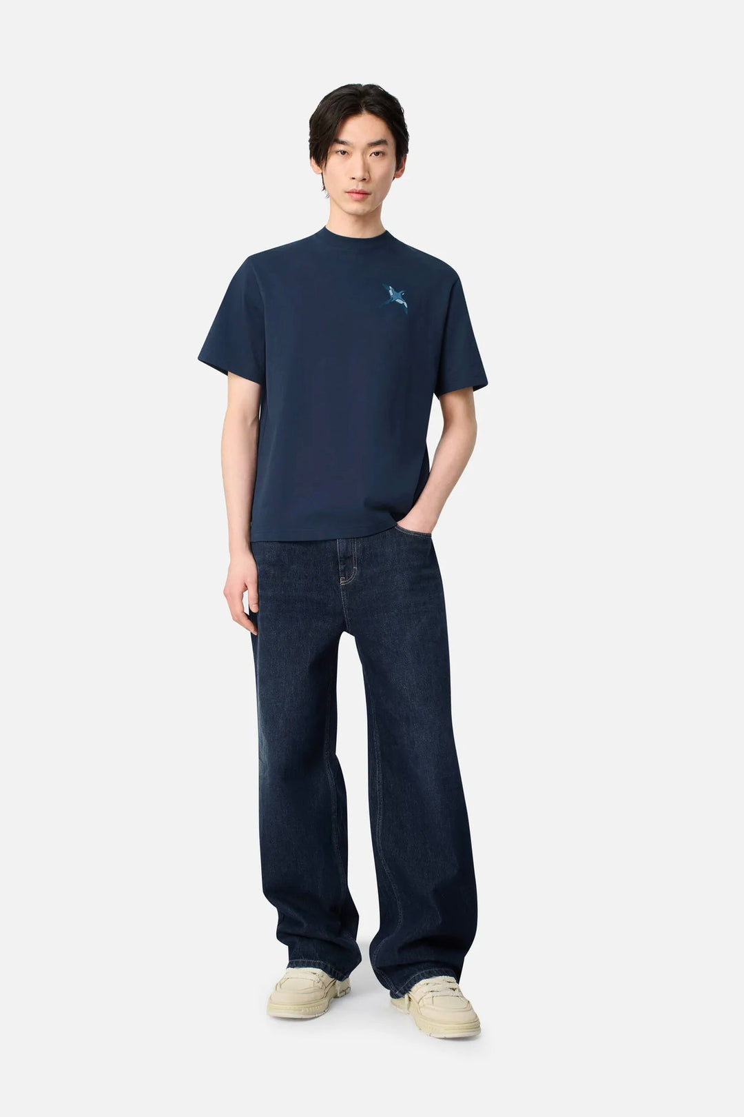 Micro Bee Bird T-shirt Navy